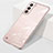 Coque Antichocs Rigide Transparente Crystal Etui Housse H01 pour Samsung Galaxy S21 FE 5G Or Rose