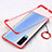 Coque Antichocs Rigide Transparente Crystal Etui Housse H01 pour Vivo X50 5G Rouge