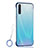 Coque Antichocs Rigide Transparente Crystal Etui Housse H02 pour Oppo A91 Bleu