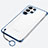 Coque Antichocs Rigide Transparente Crystal Etui Housse H02 pour Samsung Galaxy S21 Ultra 5G Bleu