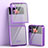 Coque Antichocs Rigide Transparente Crystal Etui Housse H03 pour Samsung Galaxy Z Flip3 5G Violet