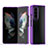 Coque Antichocs Rigide Transparente Crystal Etui Housse H03 pour Samsung Galaxy Z Fold3 5G Violet