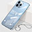 Coque Antichocs Rigide Transparente Crystal Etui Housse H09 pour Apple iPhone 13 Pro Bleu