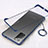 Coque Antichocs Rigide Transparente Crystal Etui Housse S01 pour Samsung Galaxy Note 20 5G Bleu