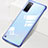 Coque Antichocs Rigide Transparente Crystal Etui Housse S01 pour Samsung Galaxy S20 Bleu