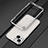 Coque Bumper Luxe Aluminum Metal Etui A01 pour Apple iPhone 13 Argent