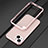 Coque Bumper Luxe Aluminum Metal Etui A01 pour Apple iPhone 13 Or Rose