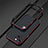 Coque Bumper Luxe Aluminum Metal Etui A01 pour Apple iPhone 13 Rouge et Noir