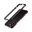 Coque Bumper Luxe Aluminum Metal Etui A01 pour Samsung Galaxy S21 5G Rouge et Noir