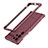 Coque Bumper Luxe Aluminum Metal Etui A01 pour Samsung Galaxy S21 Ultra 5G Vin Rouge