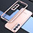 Coque Bumper Luxe Aluminum Metal Etui A02 pour Samsung Galaxy S21 5G Or Rose