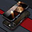 Coque Bumper Luxe Aluminum Metal Etui LF1 pour Apple iPhone 15 Rouge et Noir