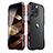 Coque Bumper Luxe Aluminum Metal Etui LF2 pour Apple iPhone 15 Pro Rouge et Noir