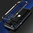 Coque Bumper Luxe Aluminum Metal Etui N01 pour Apple iPhone 12 Pro Bleu et Noir