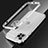 Coque Bumper Luxe Aluminum Metal Etui N01 pour Apple iPhone 12 Pro Max Argent