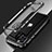 Coque Bumper Luxe Aluminum Metal Etui N01 pour Apple iPhone 12 Pro Max Argent et Noir