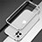 Coque Bumper Luxe Aluminum Metal Etui N02 pour Apple iPhone 12 Pro Max Argent