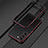 Coque Bumper Luxe Aluminum Metal Etui pour Samsung Galaxy S21 FE 5G Rouge et Noir