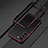 Coque Bumper Luxe Aluminum Metal Etui pour Samsung Galaxy S22 5G Rouge et Noir