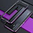 Coque Bumper Luxe Aluminum Metal Etui pour Vivo X50 5G Violet et Noir