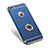 Coque Bumper Luxe Metal et Plastique avec Support Bague Anneau A01 pour Apple iPhone 6 Bleu Petit