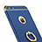 Coque Bumper Luxe Metal et Plastique avec Support Bague Anneau A01 pour Apple iPhone 6 Bleu Petit