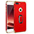 Coque Bumper Luxe Metal et Plastique avec Support Bague Anneau A01 pour Apple iPhone 8 Plus Rouge