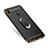 Coque Bumper Luxe Metal et Plastique avec Support Bague Anneau Aimante pour Huawei P Smart+ Plus Noir Petit