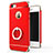 Coque Bumper Luxe Metal et Plastique avec Support Bague Anneau pour Apple iPhone 5 Rouge Petit