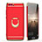 Coque Bumper Luxe Metal et Plastique avec Support Bague Anneau pour Huawei Honor 9 Premium Rouge