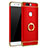 Coque Bumper Luxe Metal et Plastique avec Support Bague Anneau pour Huawei Honor V8 Rouge Petit