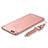 Coque Bumper Luxe Metal et Plastique Etui Housse avec Laniere pour Huawei Honor 7X Or Rose