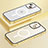 Coque Bumper Luxe Metal et Plastique Etui Housse avec Mag-Safe Magnetic Magnetique Bling-Bling LF1 pour Apple iPhone 13 Or