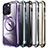 Coque Bumper Luxe Metal et Plastique Etui Housse avec Mag-Safe Magnetic Magnetique LF2 pour Apple iPhone 14 Petit