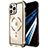 Coque Bumper Luxe Metal et Plastique Etui Housse avec Mag-Safe Magnetic Magnetique LF2 pour Apple iPhone 14 Pro Max Or