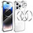 Coque Bumper Luxe Metal et Plastique Etui Housse avec Mag-Safe Magnetic Magnetique LF3 pour Apple iPhone 14 Pro Argent