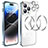 Coque Bumper Luxe Metal et Plastique Etui Housse avec Mag-Safe Magnetic Magnetique LF3 pour Apple iPhone 14 Pro Bleu