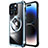 Coque Bumper Luxe Metal et Plastique Etui Housse avec Mag-Safe Magnetic Magnetique LF4 pour Apple iPhone 14 Pro Bleu