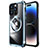 Coque Bumper Luxe Metal et Plastique Etui Housse avec Mag-Safe Magnetic Magnetique LF4 pour Apple iPhone 14 Pro Max Bleu