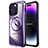 Coque Bumper Luxe Metal et Plastique Etui Housse avec Mag-Safe Magnetic Magnetique LF4 pour Apple iPhone 14 Pro Violet