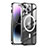 Coque Bumper Luxe Metal et Plastique Etui Housse avec Mag-Safe Magnetic Magnetique LK1 pour Apple iPhone 14 Pro Noir