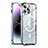 Coque Bumper Luxe Metal et Plastique Etui Housse avec Mag-Safe Magnetic Magnetique LK1 pour Apple iPhone 16 Pro Max Argent