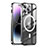 Coque Bumper Luxe Metal et Plastique Etui Housse avec Mag-Safe Magnetic Magnetique LK1 pour Apple iPhone 16 Pro Max Noir