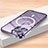 Coque Bumper Luxe Metal et Plastique Etui Housse avec Mag-Safe Magnetic Magnetique LK2 pour Apple iPhone 13 Pro Max Violet