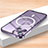 Coque Bumper Luxe Metal et Plastique Etui Housse avec Mag-Safe Magnetic Magnetique LK2 pour Apple iPhone 13 Violet