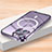 Coque Bumper Luxe Metal et Plastique Etui Housse avec Mag-Safe Magnetic Magnetique LK2 pour Apple iPhone 15 Pro Max Violet