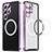 Coque Bumper Luxe Metal et Plastique Etui Housse avec Mag-Safe Magnetic Magnetique LK2 pour Samsung Galaxy S23 Ultra 5G Violet