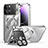 Coque Bumper Luxe Metal et Plastique Etui Housse avec Mag-Safe Magnetic Magnetique LK4 pour Apple iPhone 13 Pro Max Argent