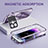 Coque Bumper Luxe Metal et Plastique Etui Housse avec Mag-Safe Magnetic Magnetique LK4 pour Apple iPhone 14 Plus Petit