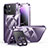 Coque Bumper Luxe Metal et Plastique Etui Housse avec Mag-Safe Magnetic Magnetique LK4 pour Apple iPhone 16 Pro Max Violet